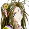 Middle of the norn sister, Belldandy, goddess of the present.